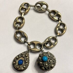 Antique Etruscan Charm Bracelet